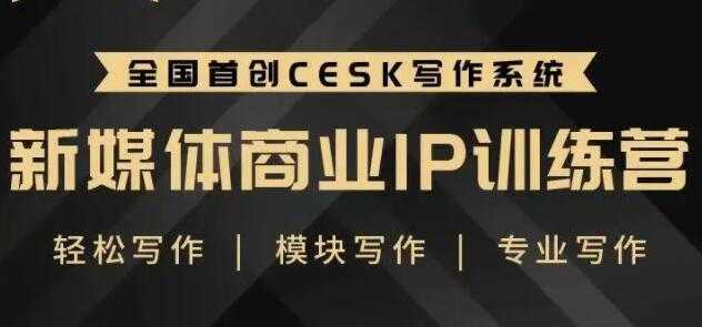 自媒体运营培训课程，新媒体商业IP训练营，轻松写作赚钱-59爱分享