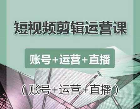 南小北短视频剪辑运营课：账号+运营+直播，零基础学习手机剪辑【视频课程】-59爱分享