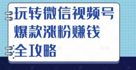 玩转微信视频号爆款涨粉赚钱全攻略，让你快速抓住流量风口，收获红利财富-59爱分享