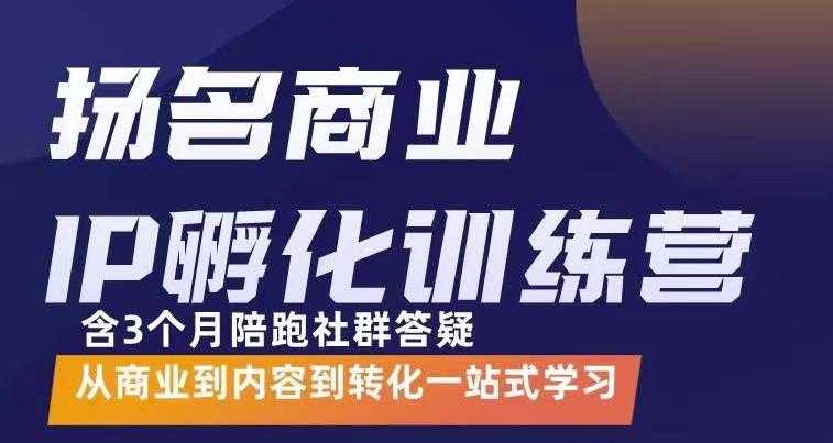 杨名商业IP孵化训练营，从商业到内容到转化一站式学 价值5980元-59爱分享