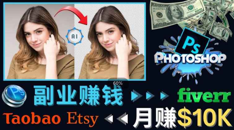 掌握PS修图技能，月赚5000美元以上–利用Adobe Photoshop赚钱的3种途径-59爱分享