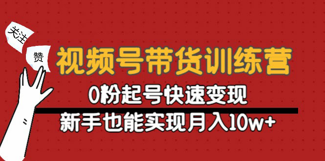 视频号带货训练营：0粉起号快速变现，新手也能实现月入10w+-59爱分享
